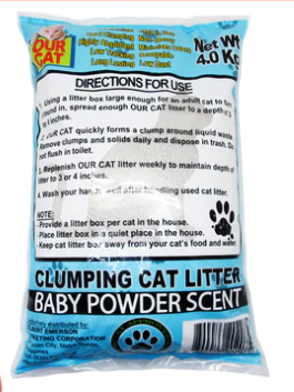 Our Cat Clumping Cat Litter Baby Powder Scent 4kg