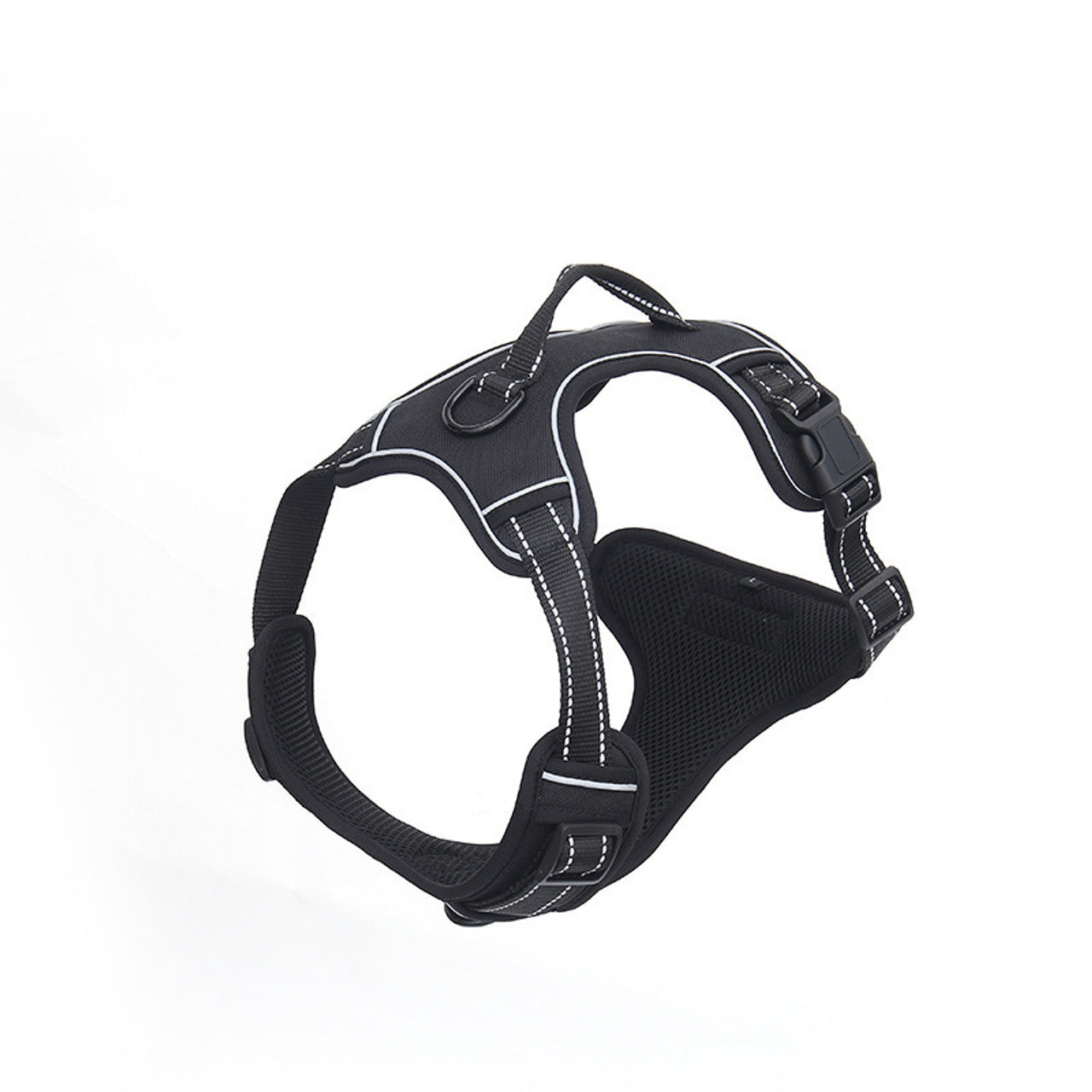 Harnais pour chien léger et réglable sans traction (noir)