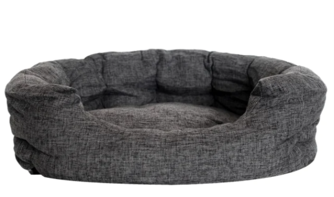 Pet Bed Comfortable Octagonal Cuddler Dog Bed 42x35x13cm Small for Dogs & Cats (Grey)
