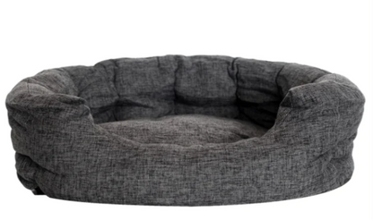 Pet Bed Comfortable Octagonal Cuddler Dog Bed 42x35x13cm Small for Dogs & Cats (Grey)
