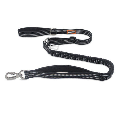 Elastische, reflektierende Hundeleine mit Doppelgriff 