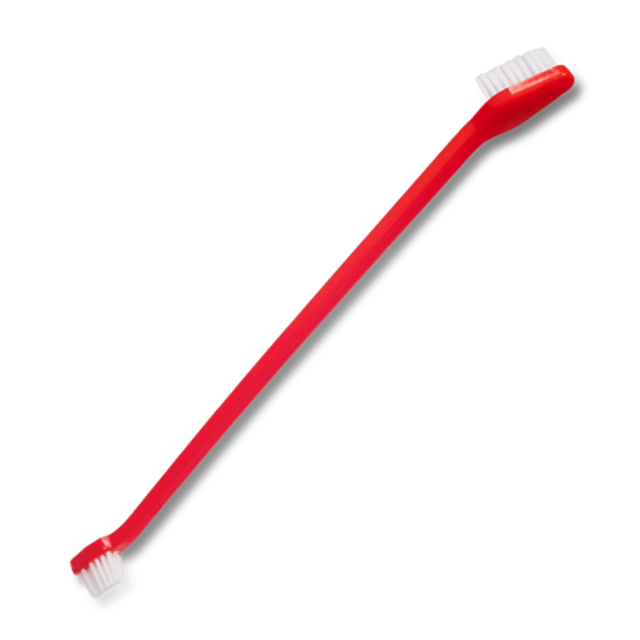 Red Double Sided Dog Toothbrush